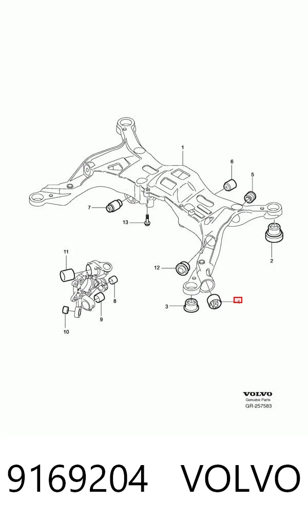 9169204 Volvo Сайлентблок балки моста