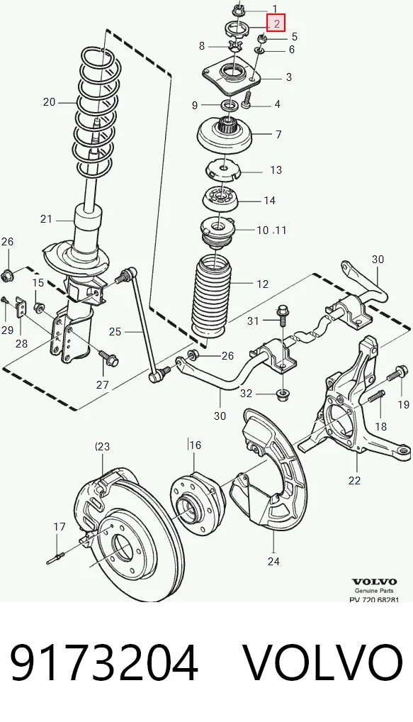 Подушка амортизатора переднього Scan-tech 307969