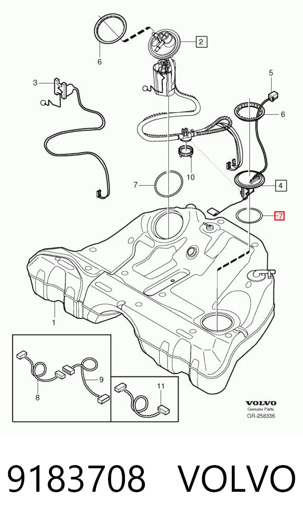 9183708 Volvo Прокладка датчика рівня палива/паливного насоса (палив.бак)