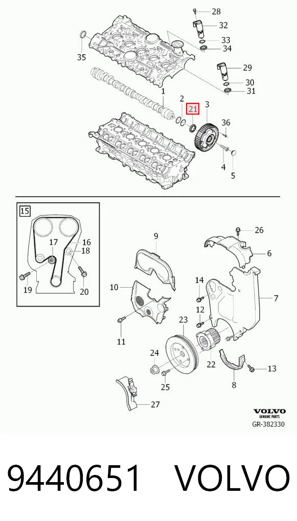 Купити Сальник распредвала Chevrolet Epica II V250