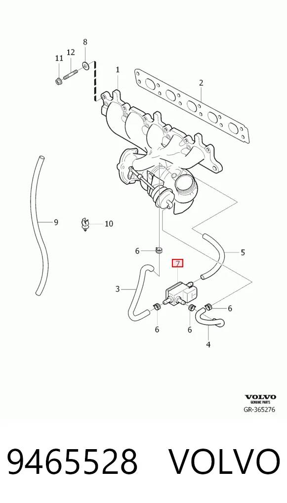 9465528 Volvo Клапан перетворювач тиску наддуву (соленоїд)