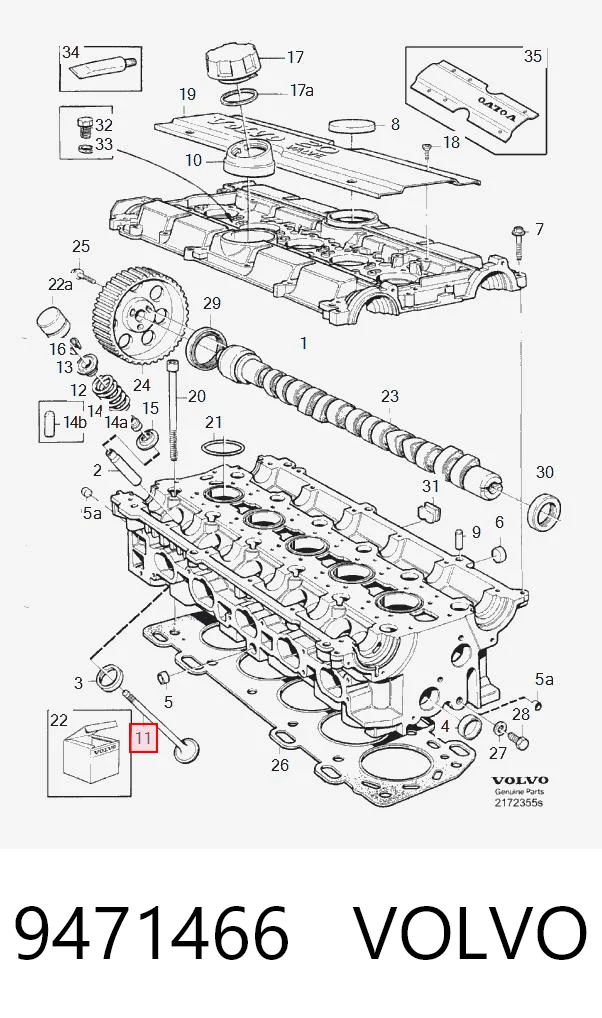 Клапан випускний 7438610008 Renault (RVI)