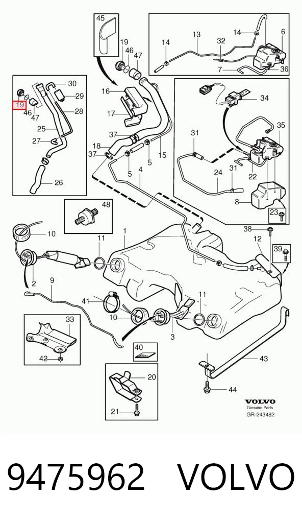 9475962 Volvo Кришка / пробка бензобака