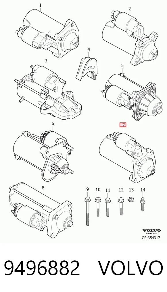 9496882 Volvo Стартер двигуна