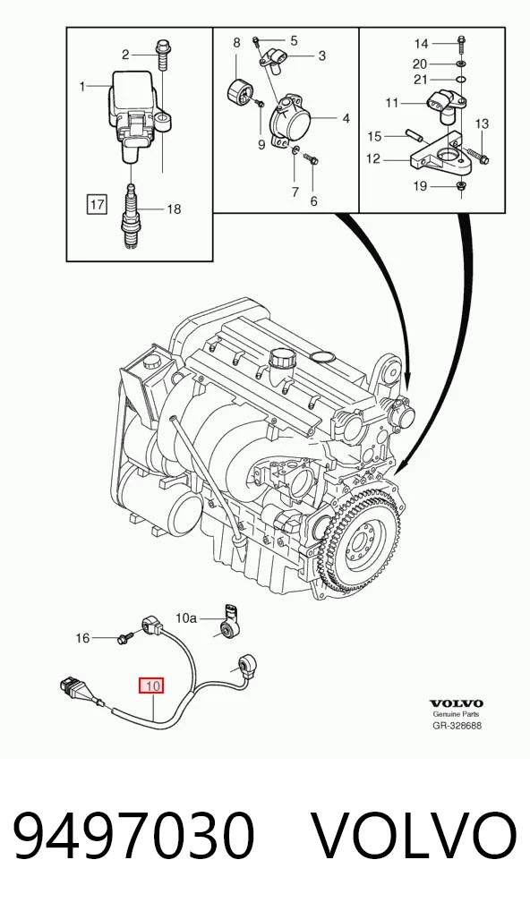 9497030 Volvo Датчик детонації