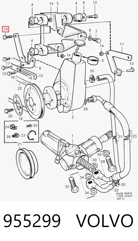 Болт ГБЦ A000933008150 Mercedes