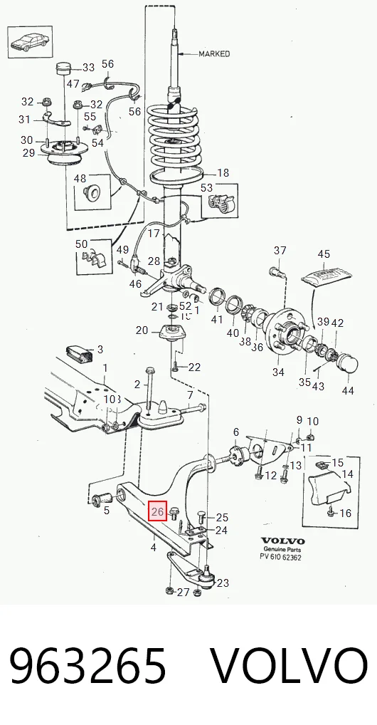 Болт кріплення амортизатора переднього Nissan/Infiniti 7703034241 ціна, від 4.78 USD