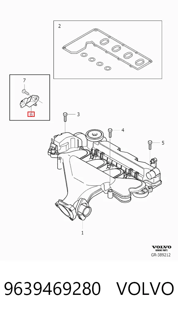 9639469280 Volvo Датчик наддува