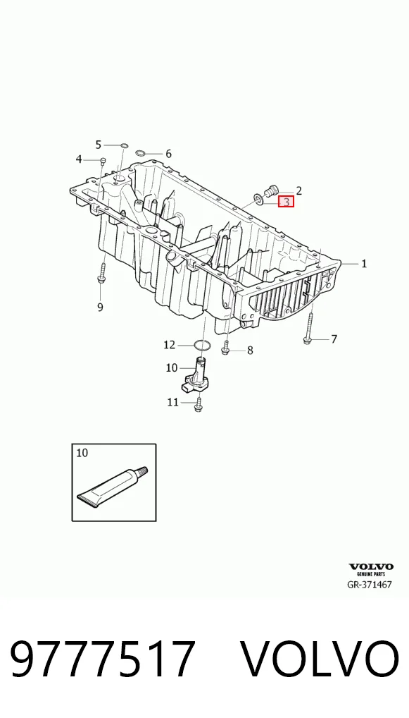 0634801062 ZF Parts Прокладка пробки піддону двигуна