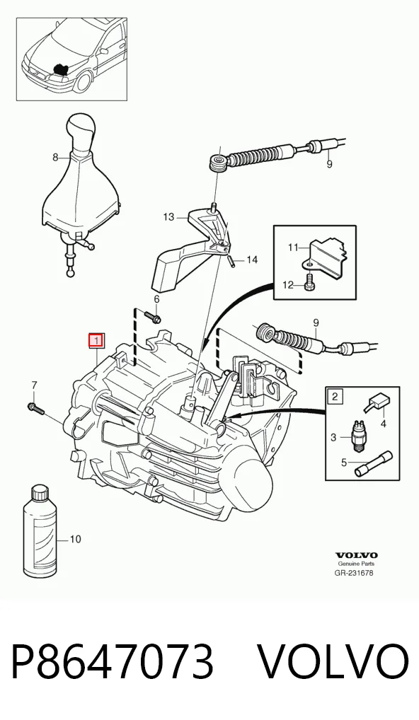 КПП в зборі Volvo S80 I