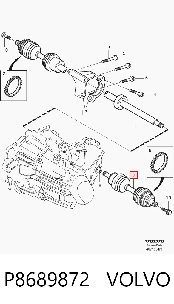 Ліва піввісь TDS0296 Magneti Marelli