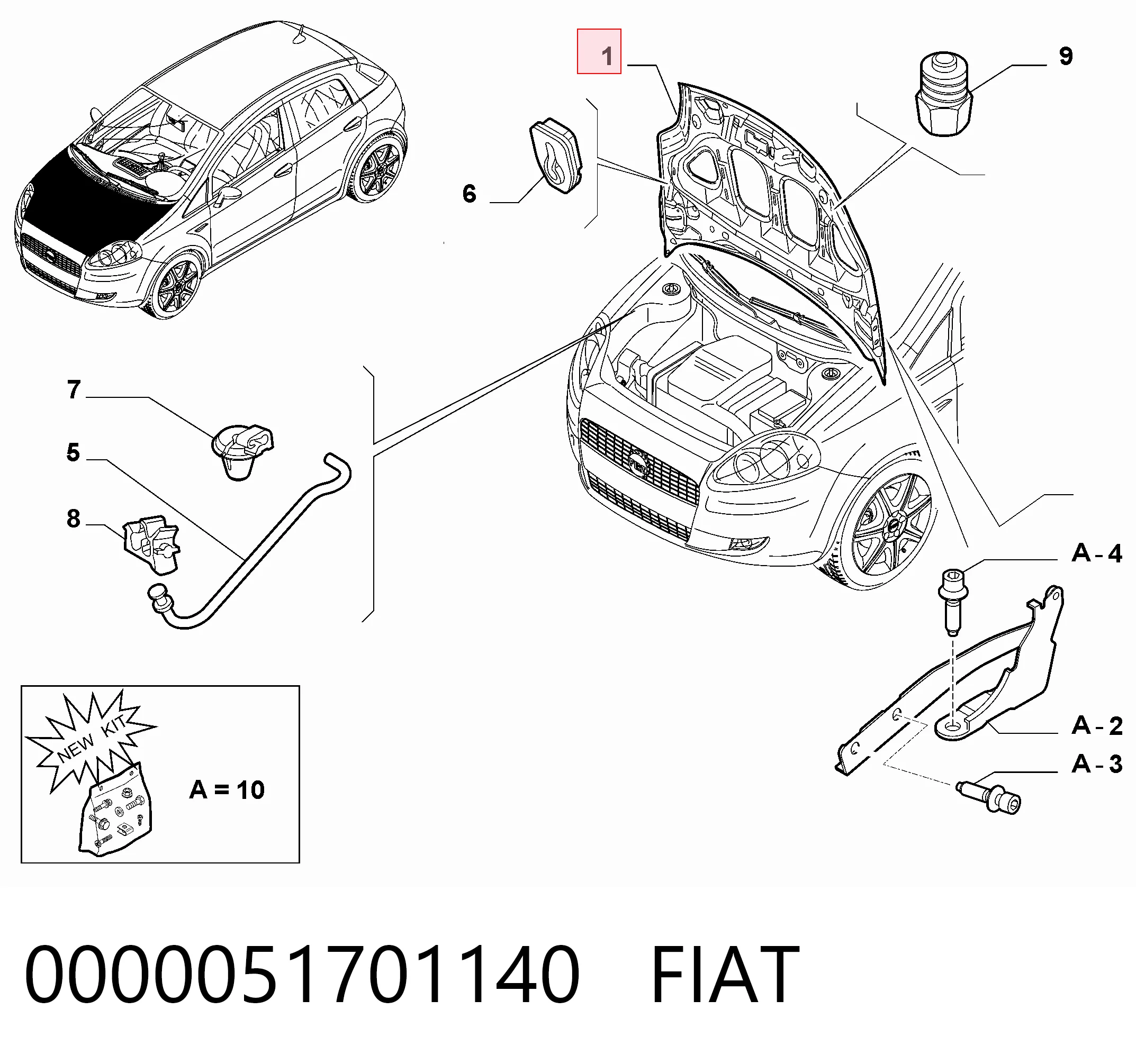 Капот Polcar 302403J ціна, від 131.86 USD