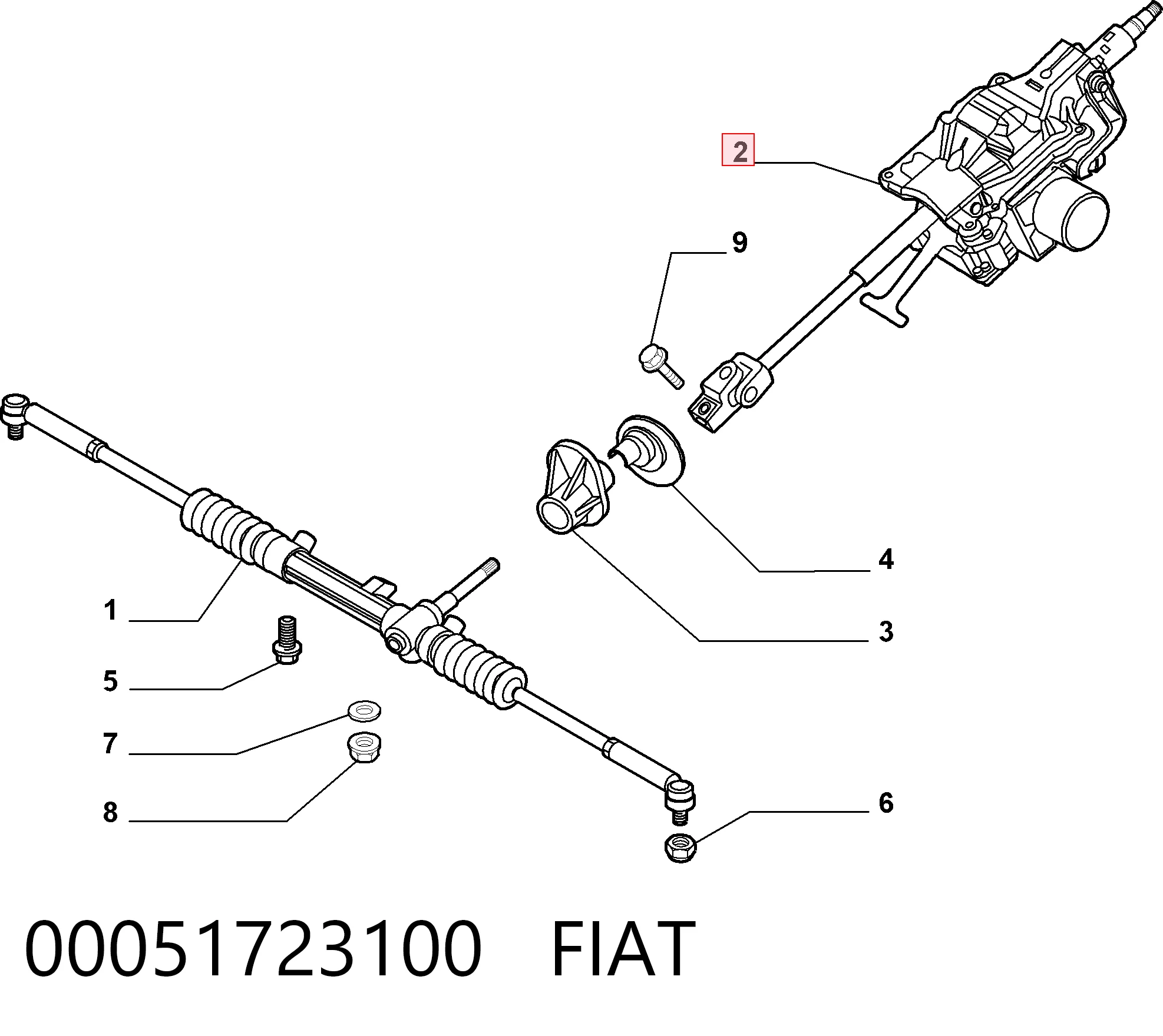 Колонка рульового управління на Fiat Stilo  192