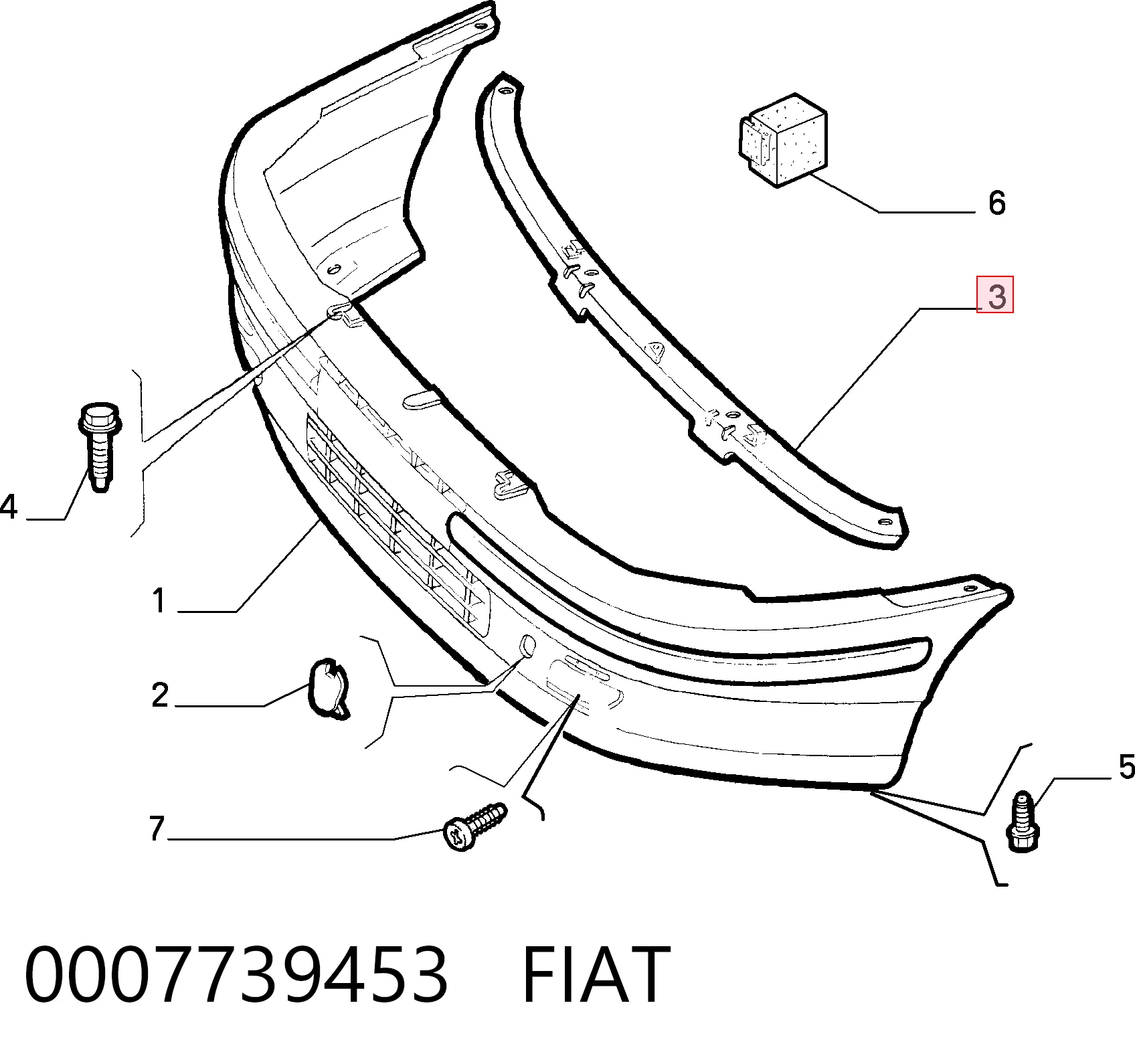 Балка бампера переднього на Fiat Punto I 176