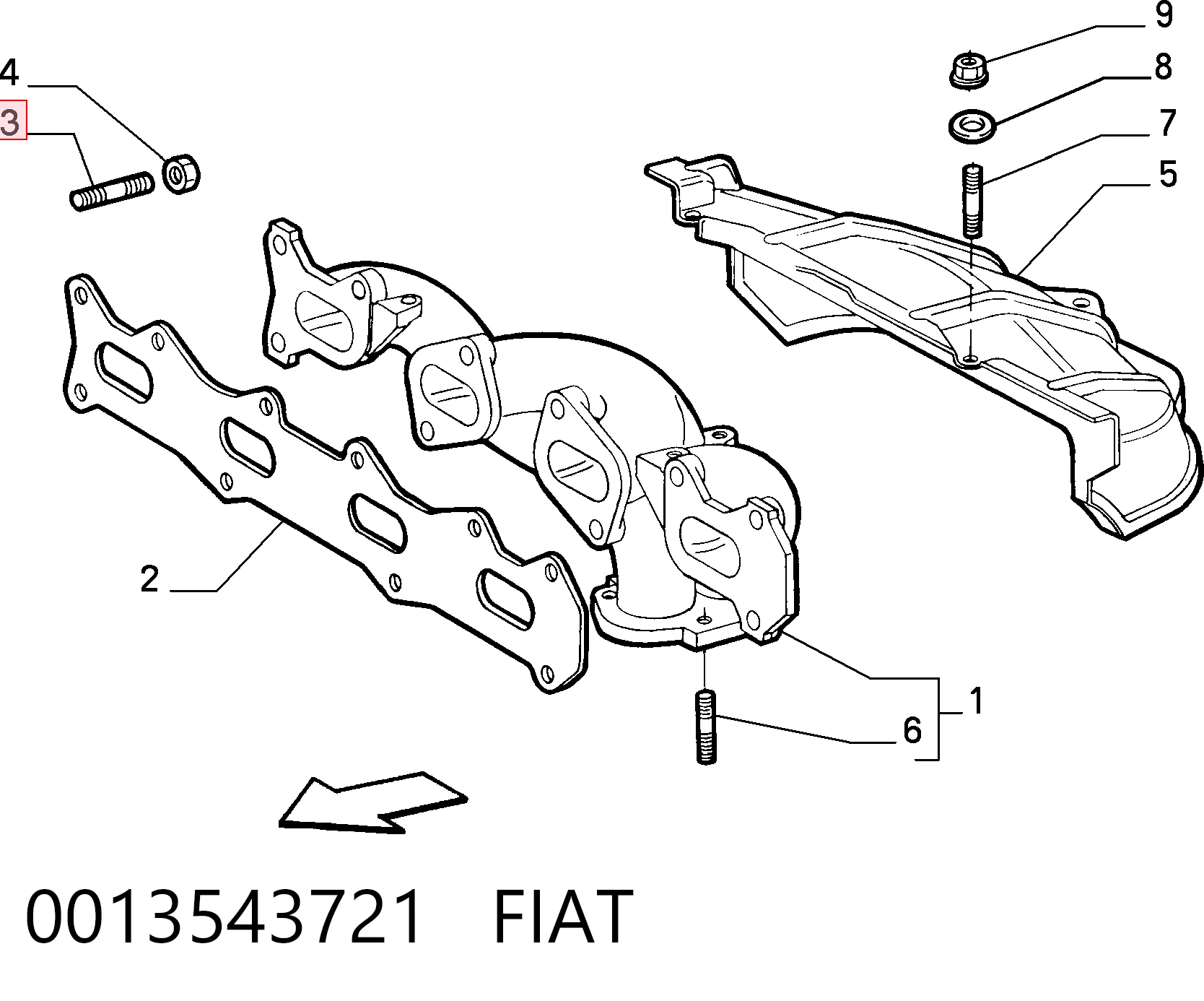 Купити N90188901 Porsche Шпилька випускного колектора