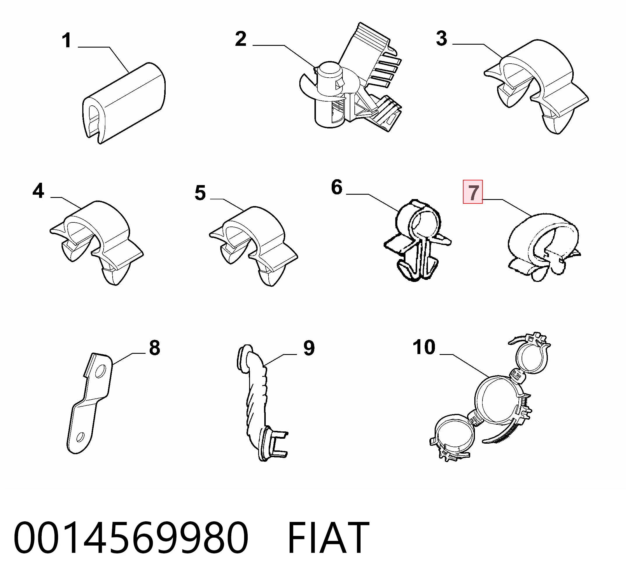 Фіксатор (скоба) проводки Mercedes 9958144 ціна, від 1.27 USD