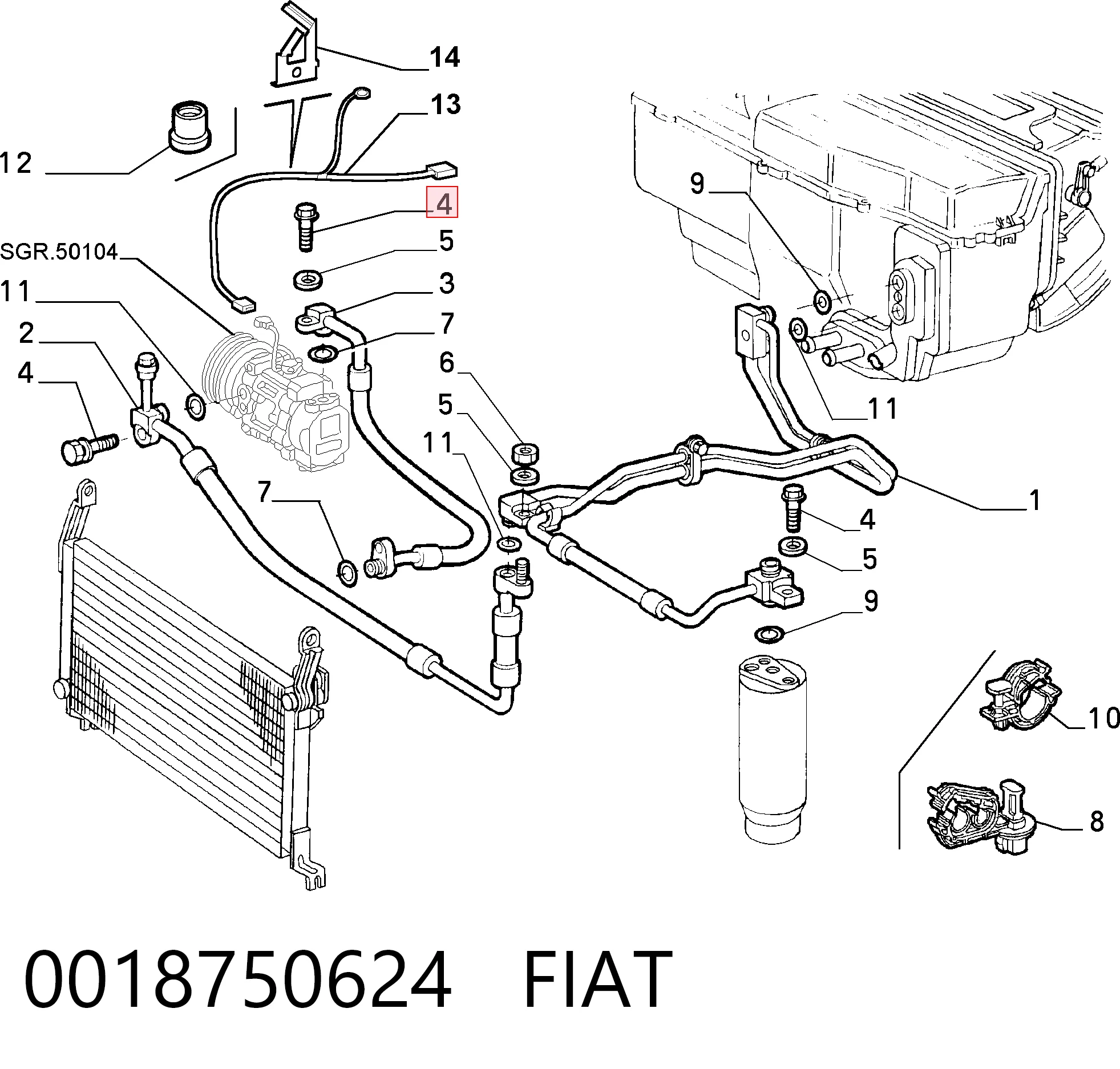 Купити 18750624 Chrysler Болт вихлопної системи (глушника)