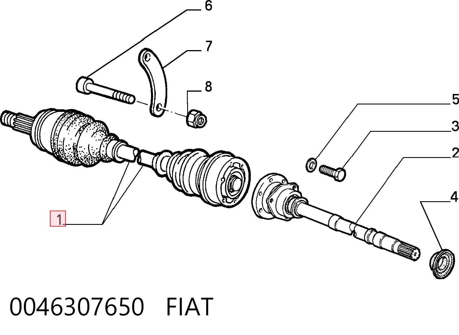 Купити Піввісь права Alfa Romeo 147  937