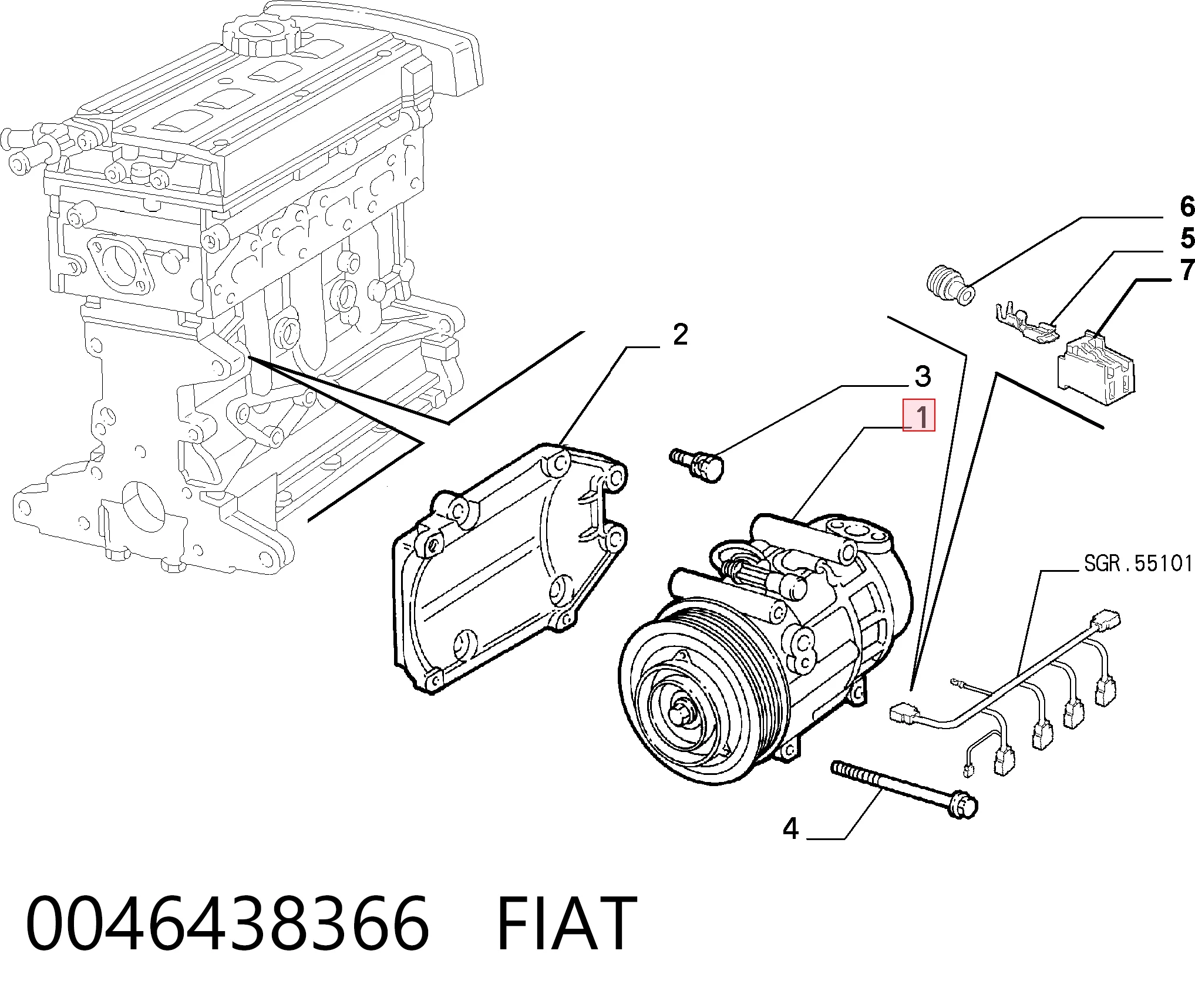 Купити Компресор кондиціонера Fiat Bravo I 182