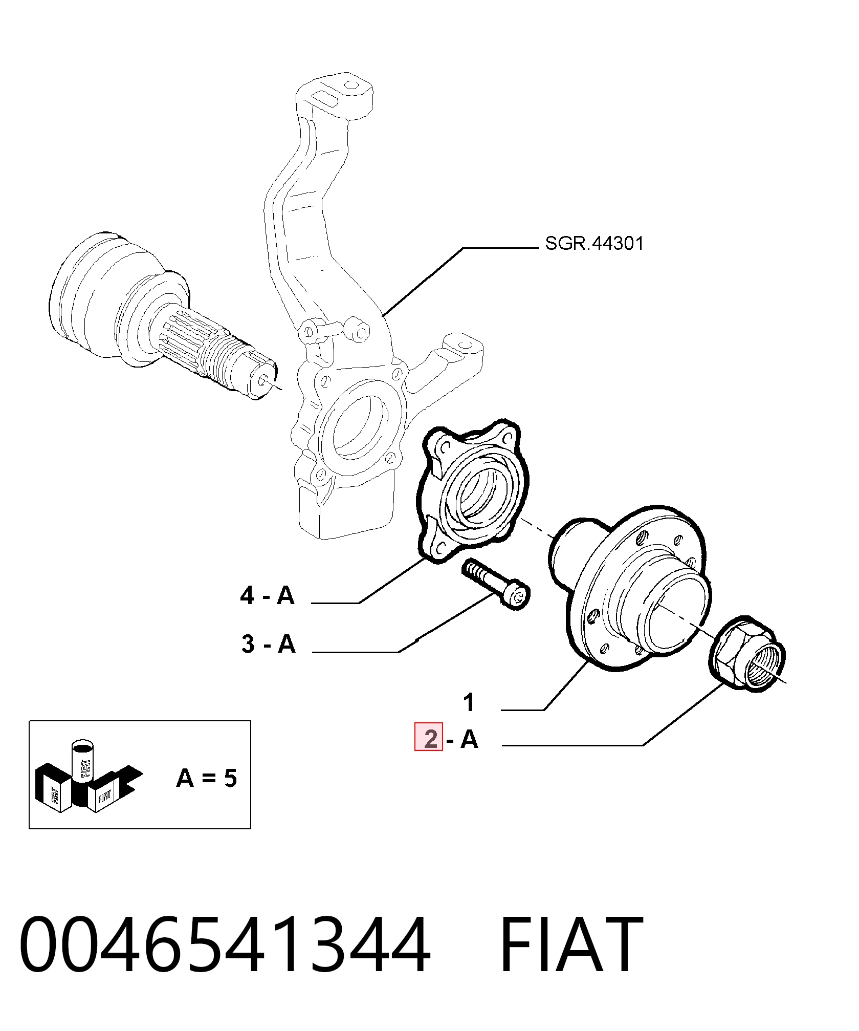 Купити 95511632 General Motors Гайка маточини передньої