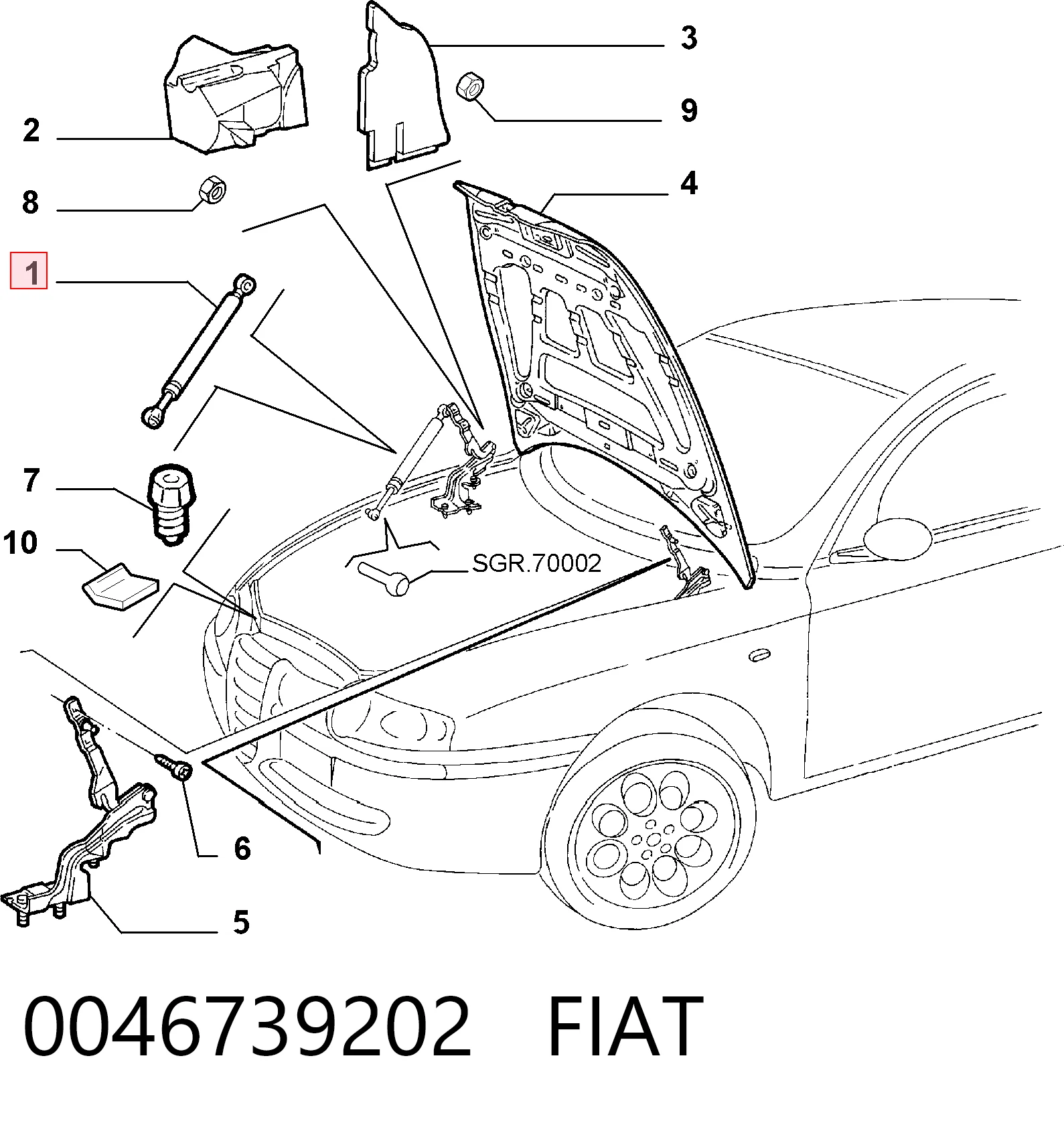 Амортизатор капота газовий Polcar 1404ASD ціна, від 8.40 USD