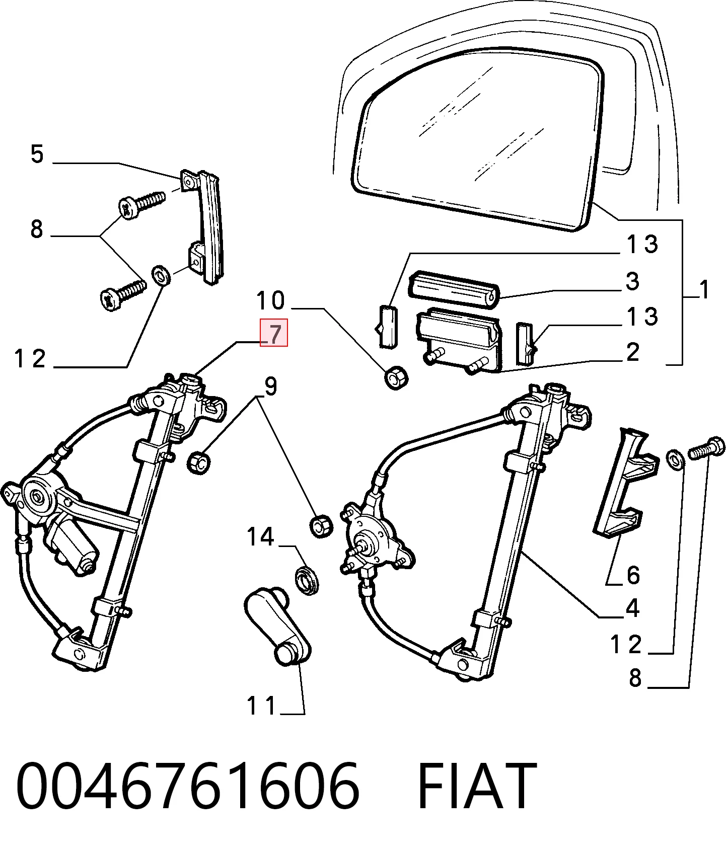 Купити Склопідйомник передньої лівої двері Alfa Romeo 146  930