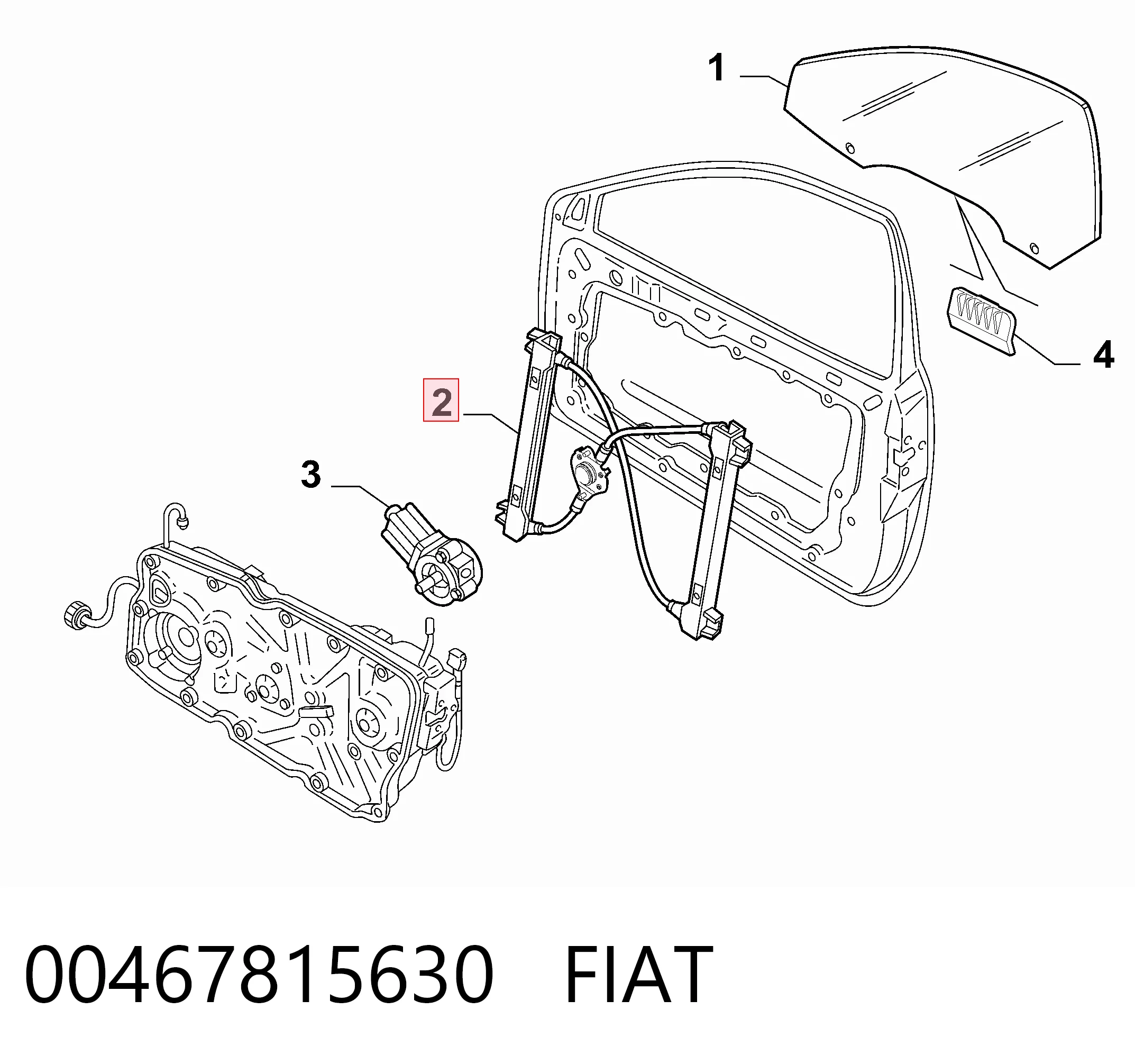 Склопідйомник передньої лівої двері AC439 Magneti Marelli