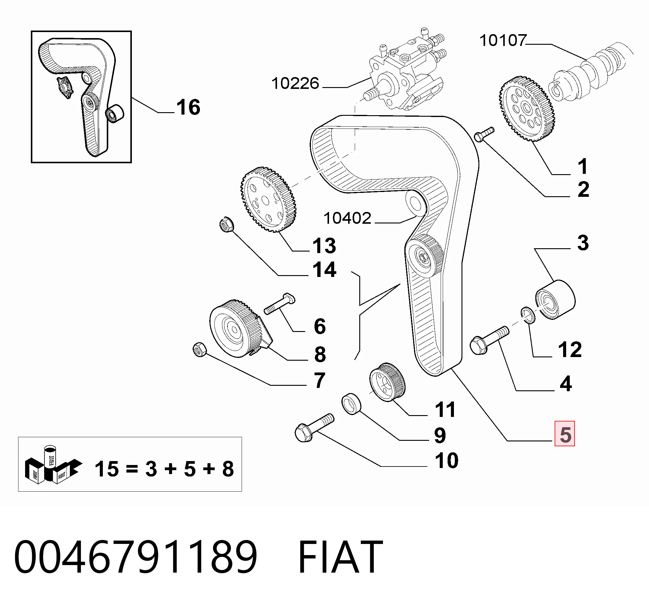 Купити Ремінь ГРМ Alfa Romeo 147  937