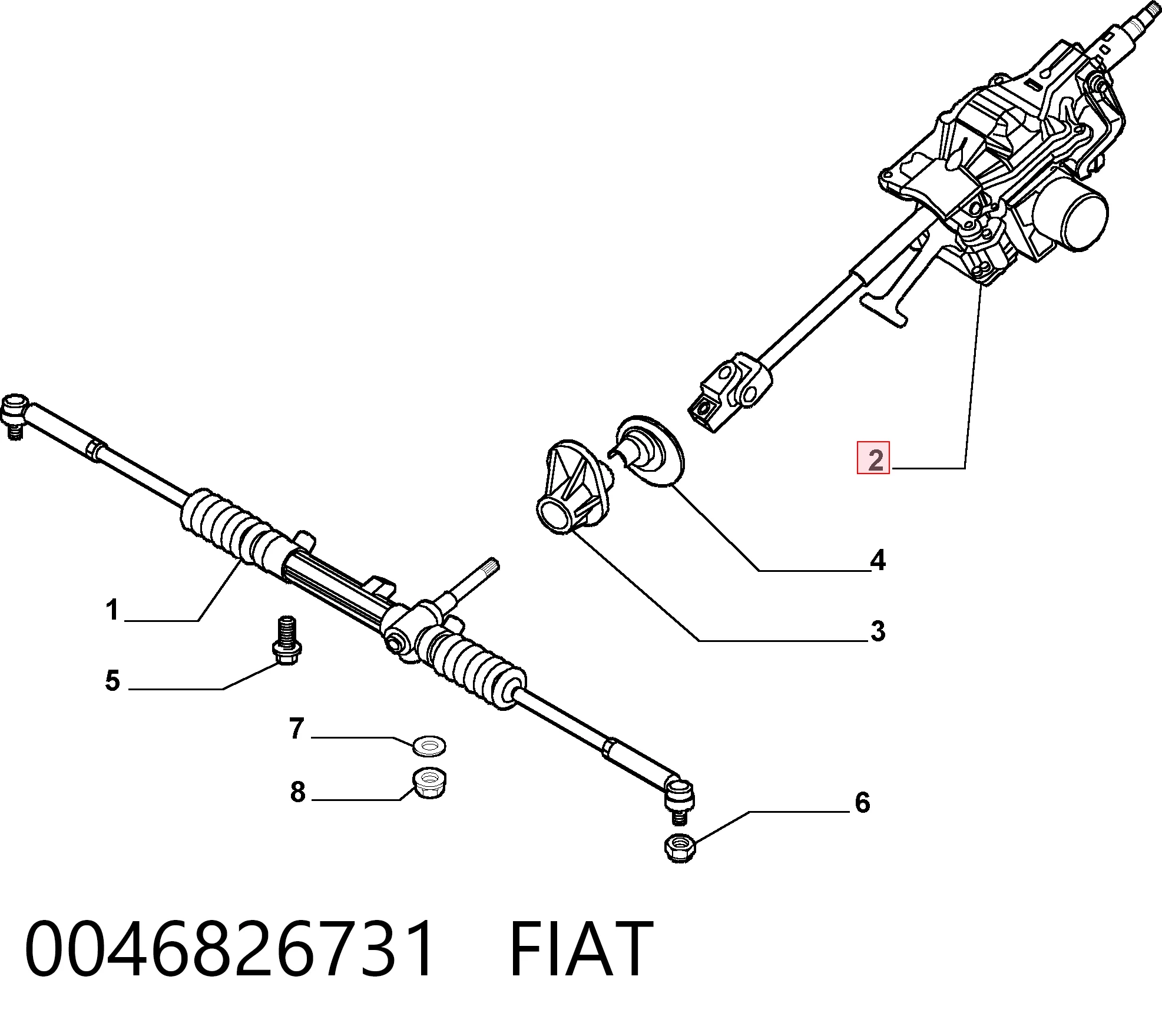 Рульова колонка Fiat Stilo хетчбек (192) (2001 - 2006) ціна, від 84.75 USD
