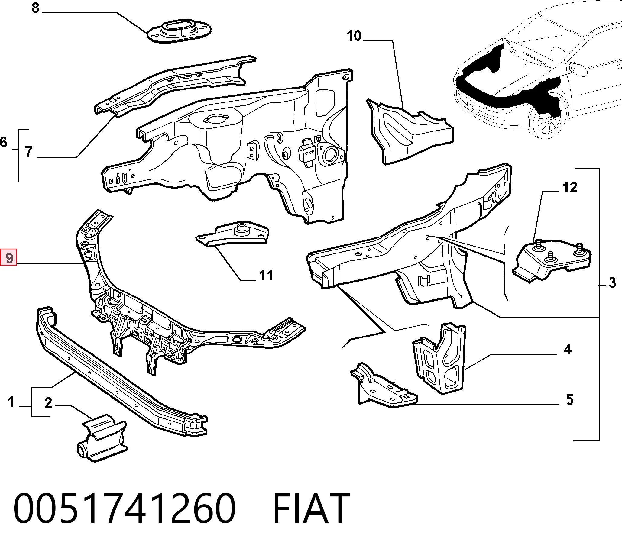 Телевізор на Fiat Punto II 188