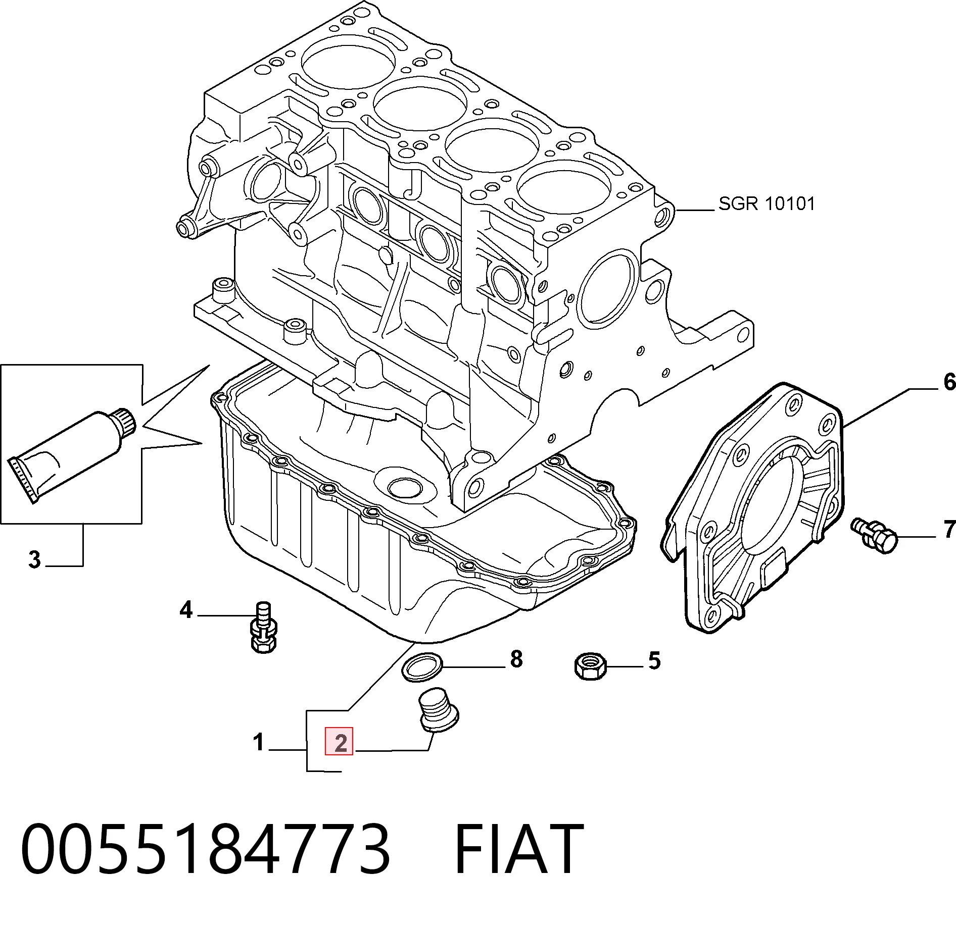 Болт піддона Opel 0652250