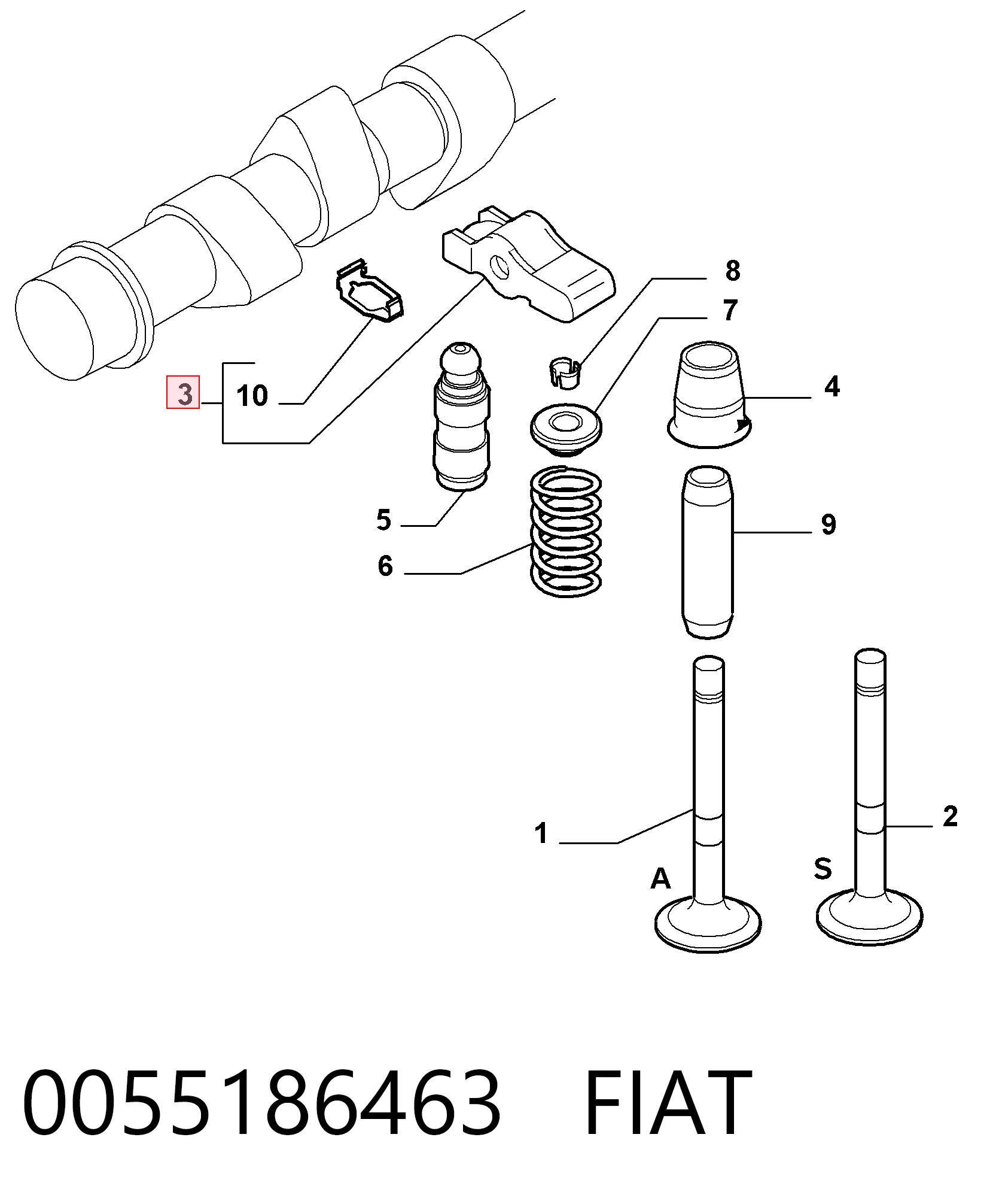 Рокер клапана Peugeot/Citroen 55569932 ціна, від 6.42 USD