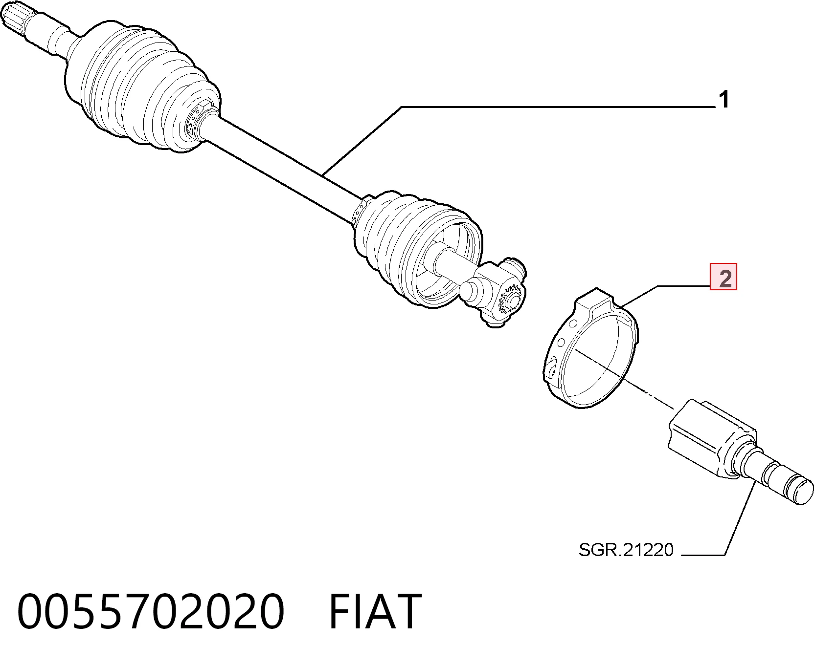  Педаль газу Fiat Linea 