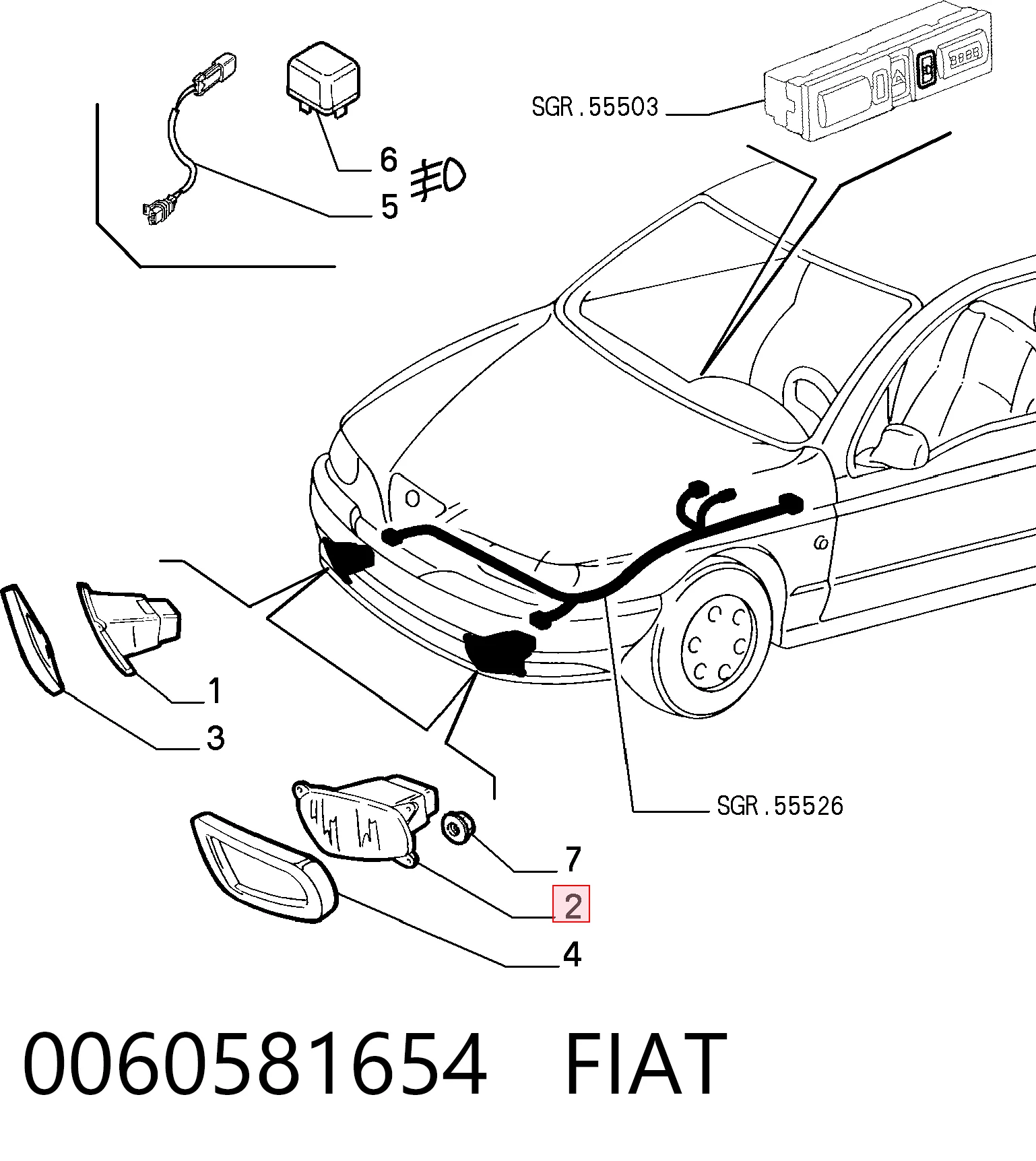 Туманка ліва на Alfa Romeo 146  930
