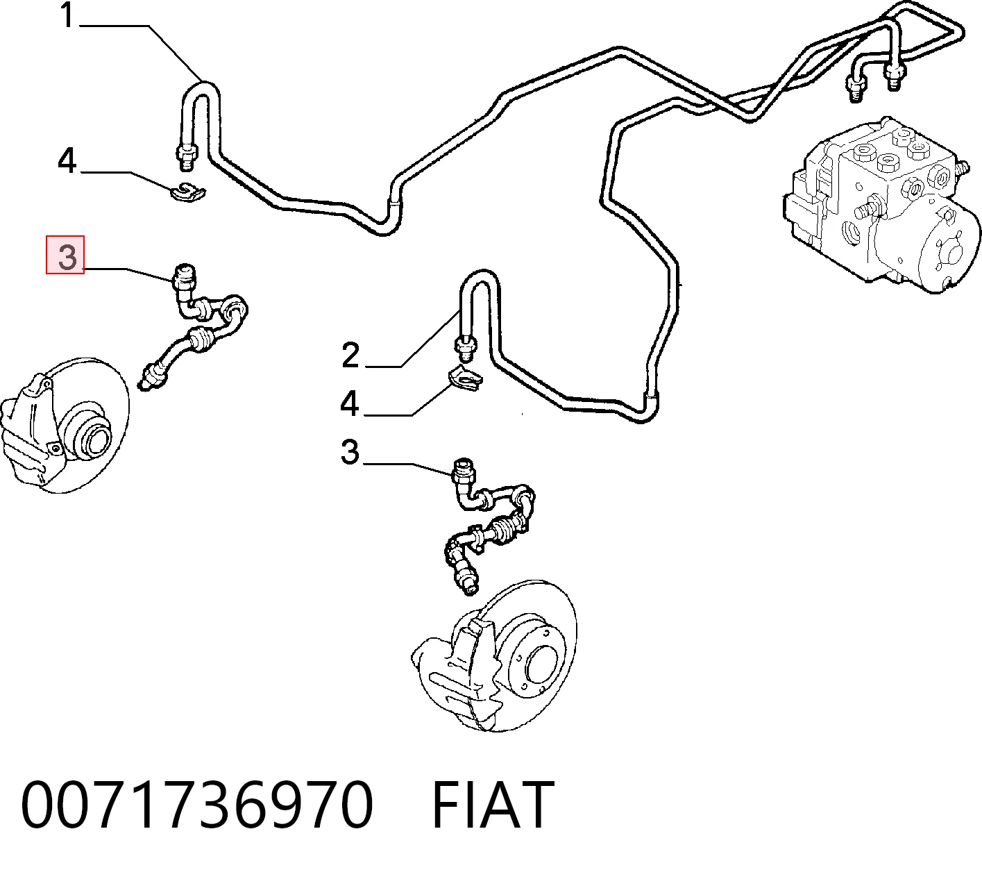  Гальмівні шланги передні Fiat Brava 