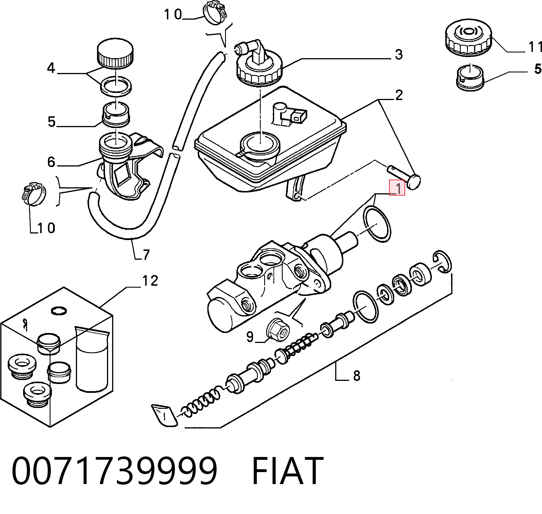 Купити Головний гальмівний циліндр Fiat Scudo COMBINATO 220P