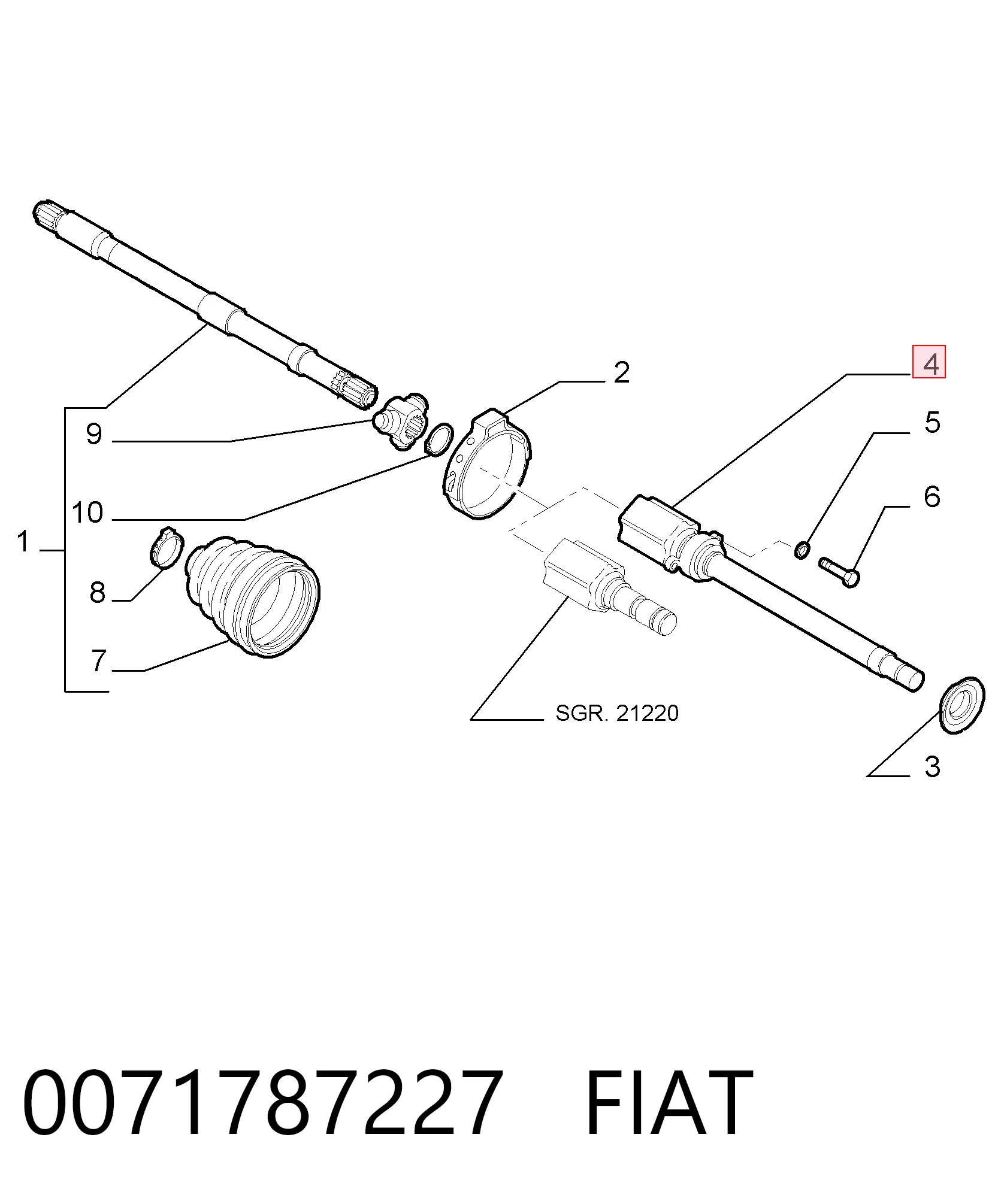 ШРКШ внутрішній, передній Posterparts BB2001 ціна, від 52.19 USD