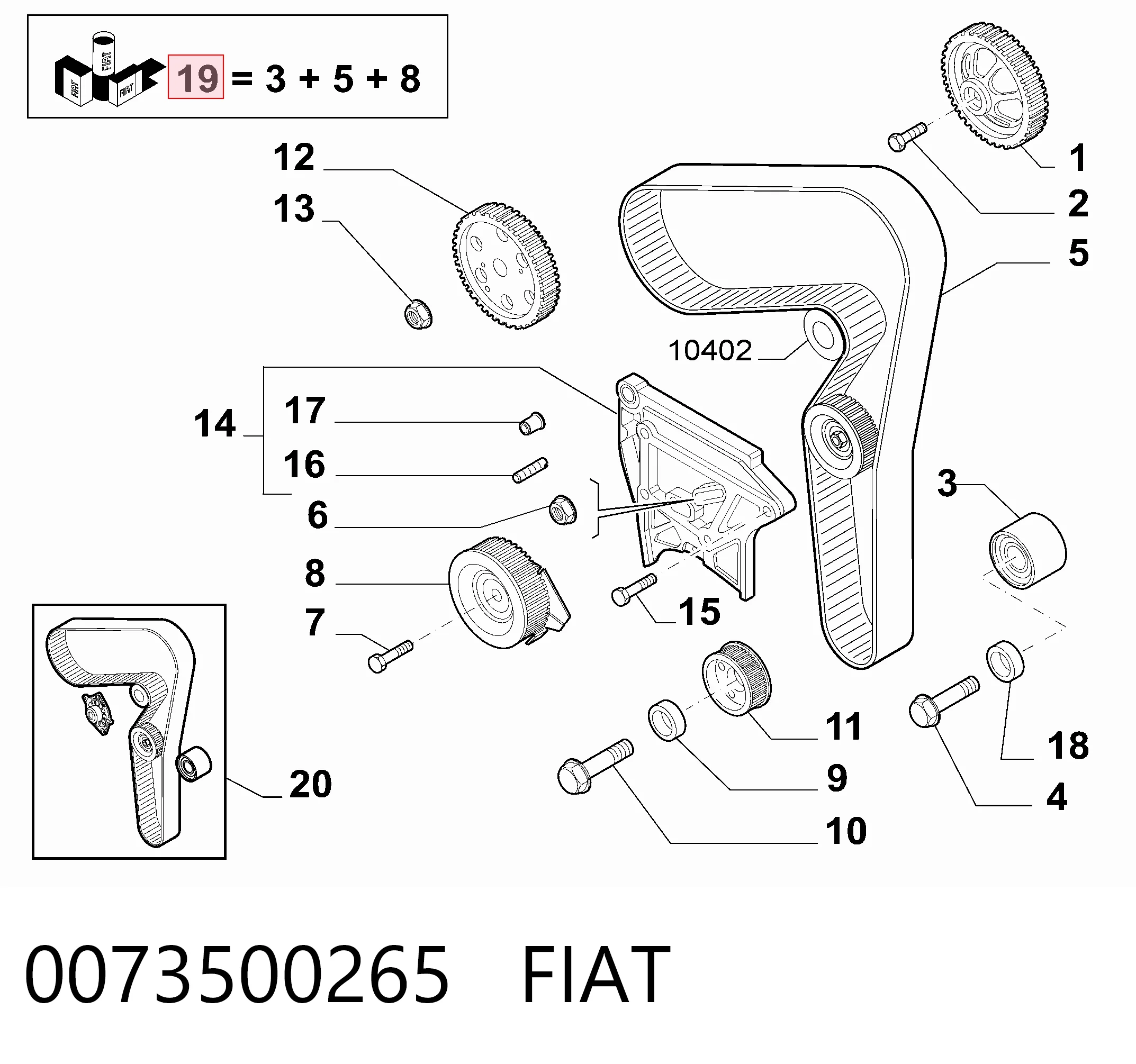 Комплект ГРМ 93191277 Peugeot/Citroen