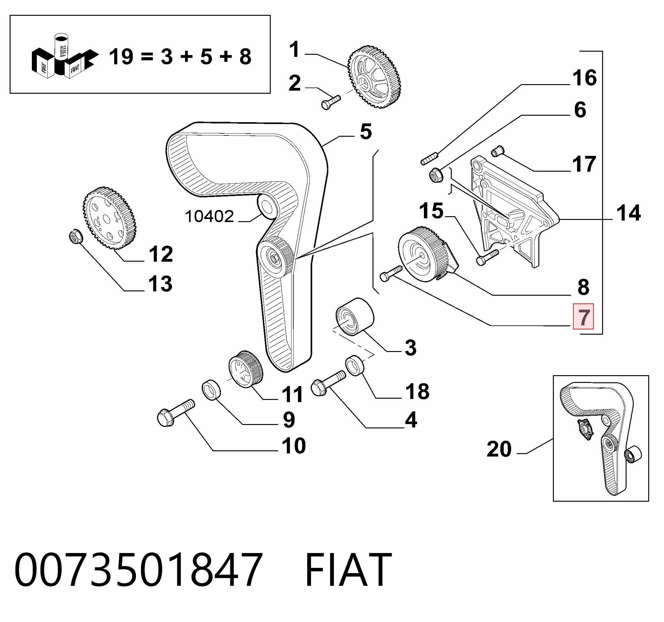 55566027 General Motors Ремінь ГРМ, комплект