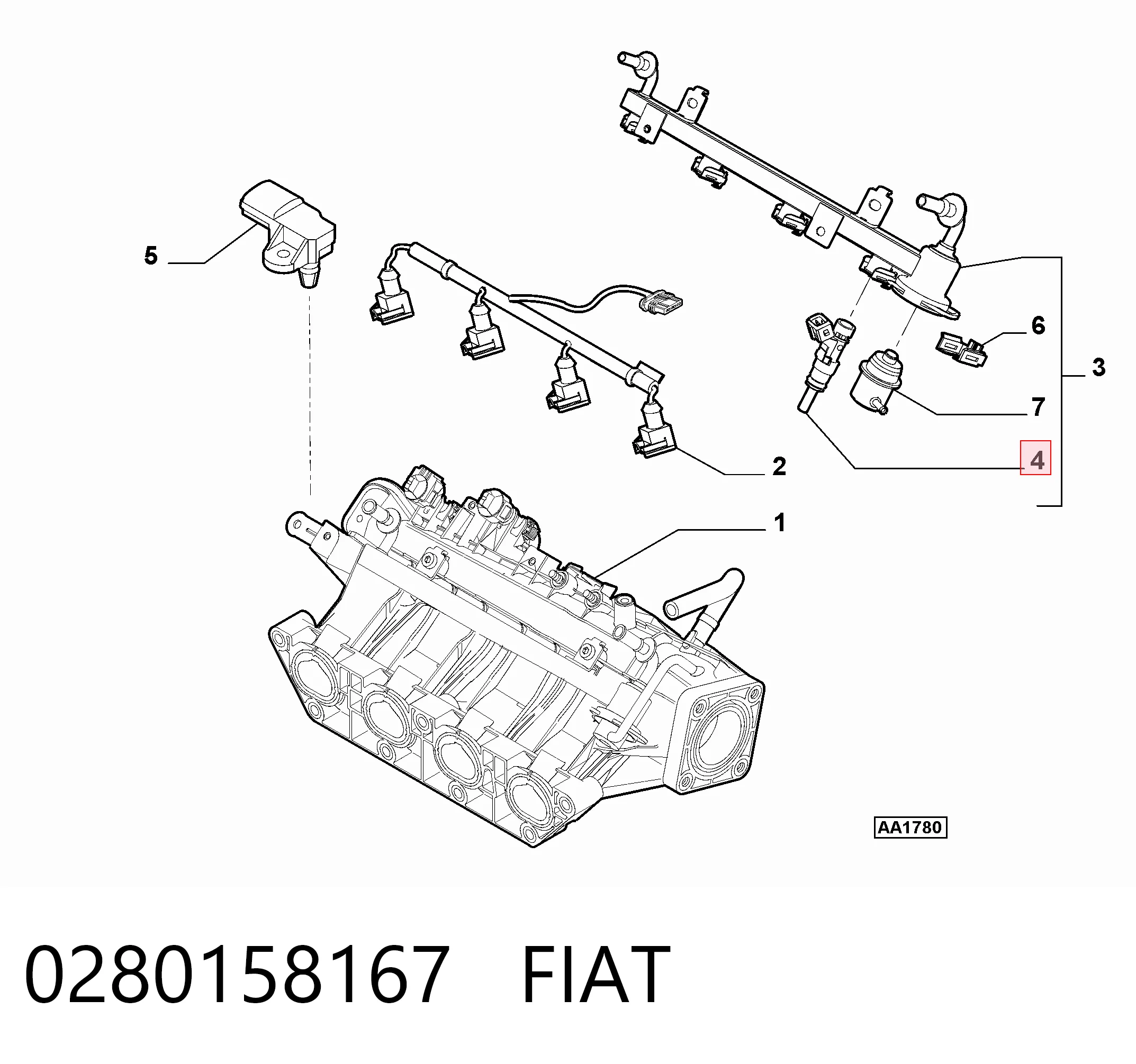 Форсунка паливна Chrysler 55209504 ціна, від 37.43 USD