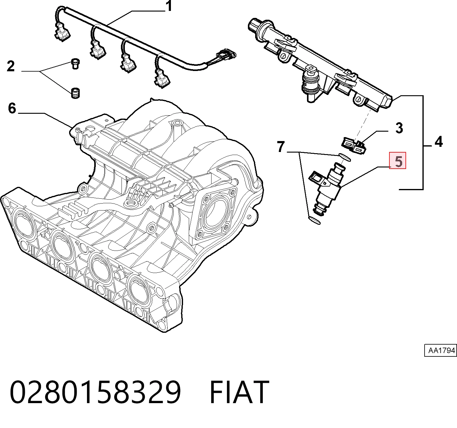 Паливні форсунки 55212143 General Motors