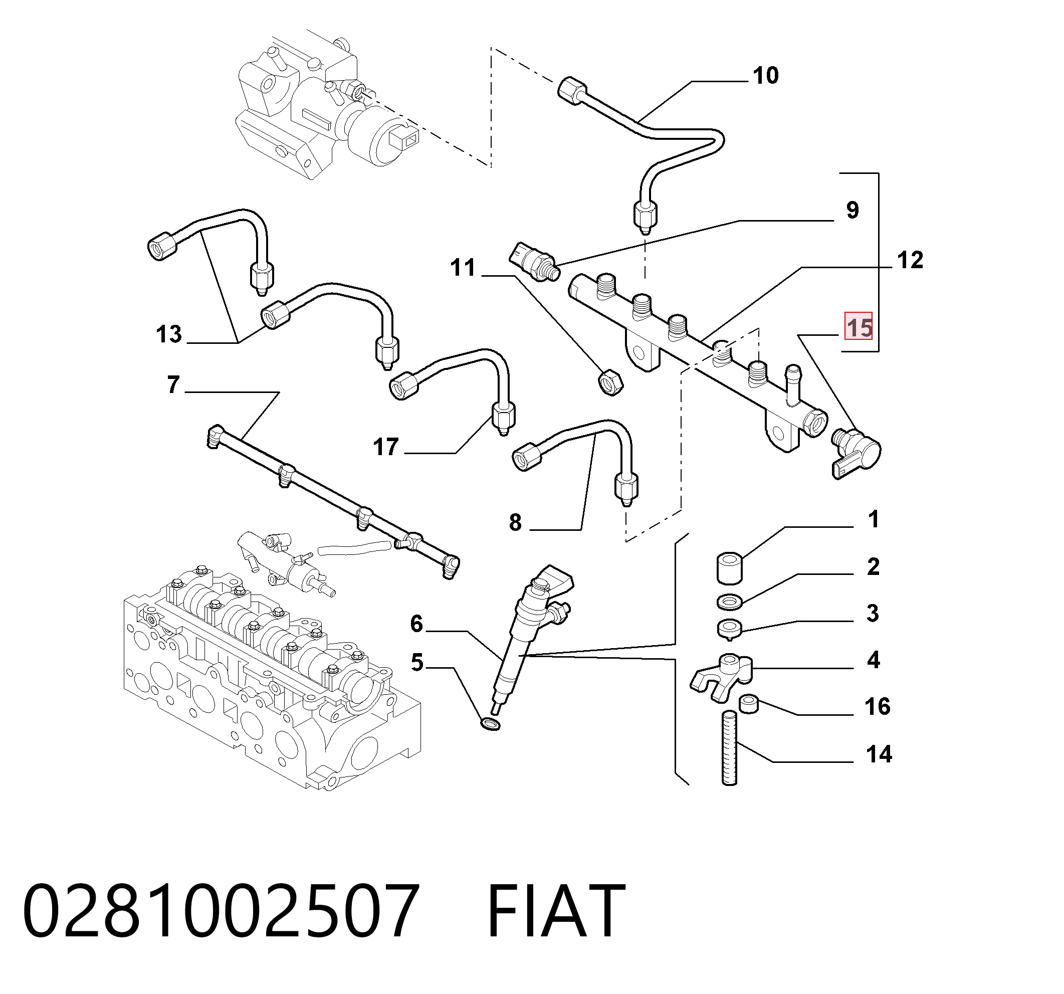 0281002507 Fiat/Alfa/Lancia Регулятор тиску палива