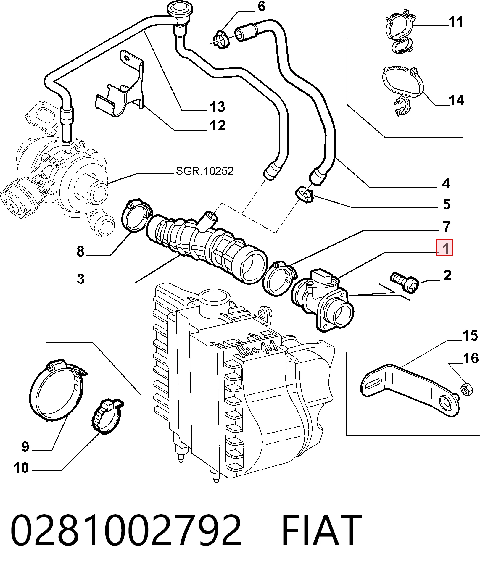 0281002792 Fiat/Alfa/Lancia Датчик витрати повітря