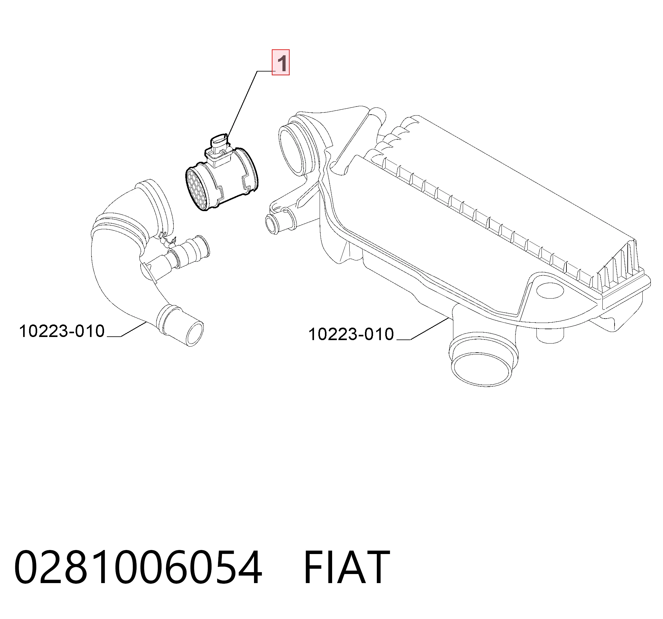 0281006054 Fiat/Alfa/Lancia Датчик витрати повітря