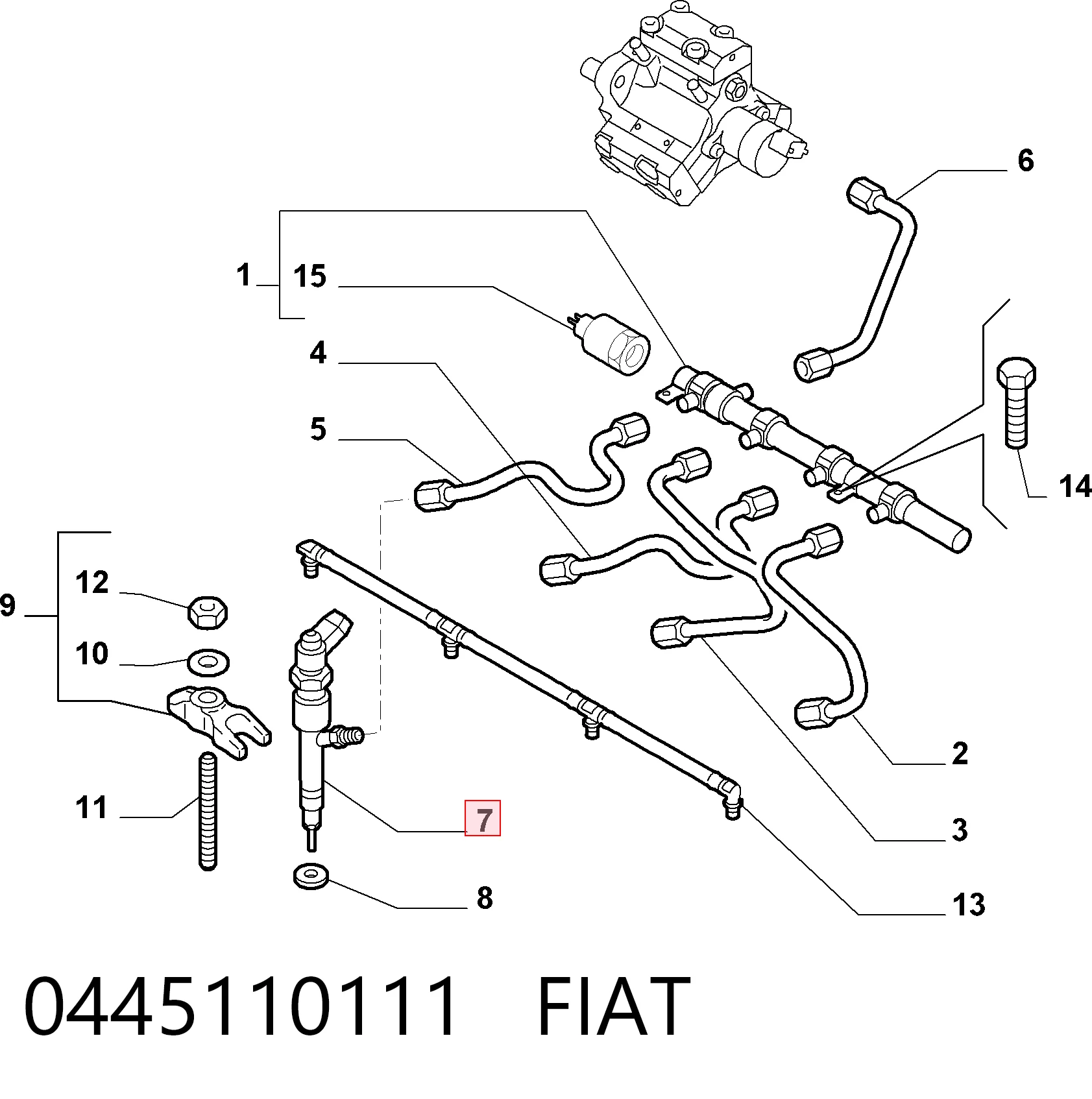 Форсунка вприску палива на Alfa Romeo 147  937