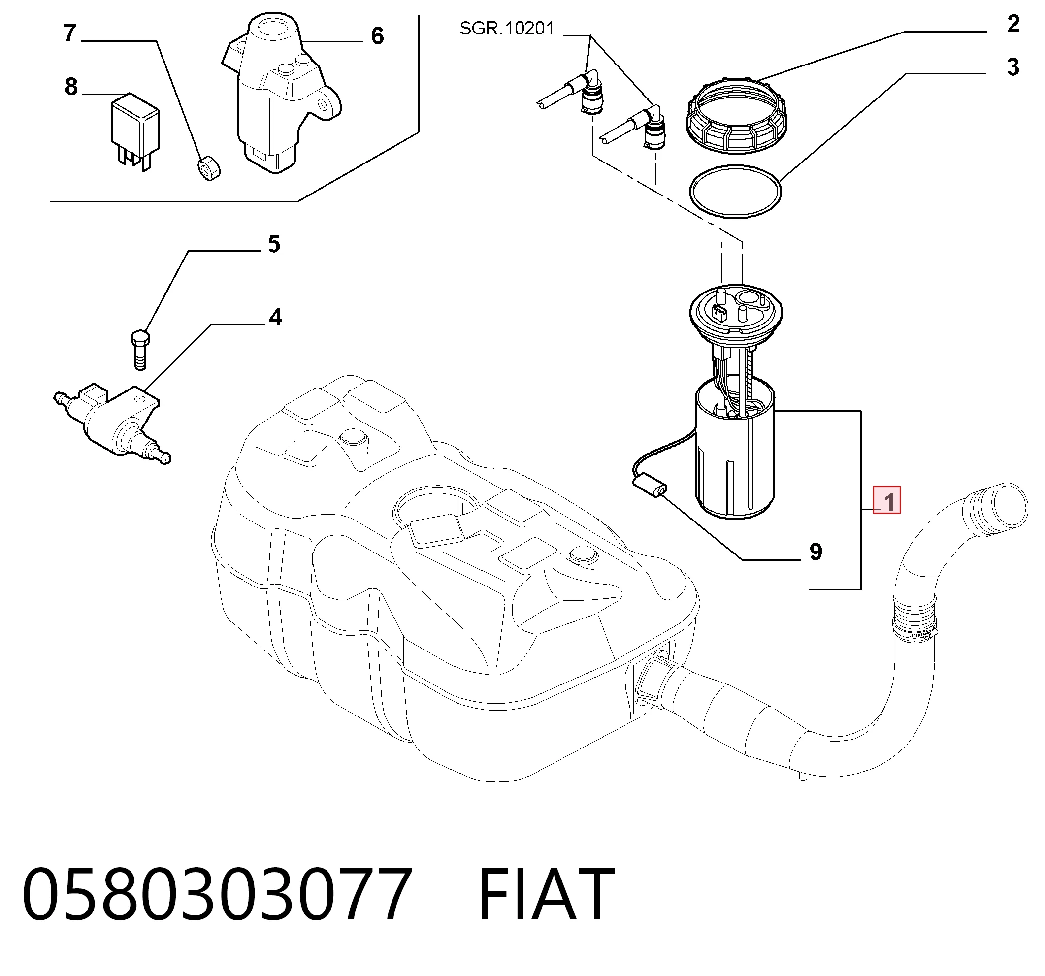 Модуль бензонасоса Magneti Marelli MAM00201M ціна, від 72.24 USD