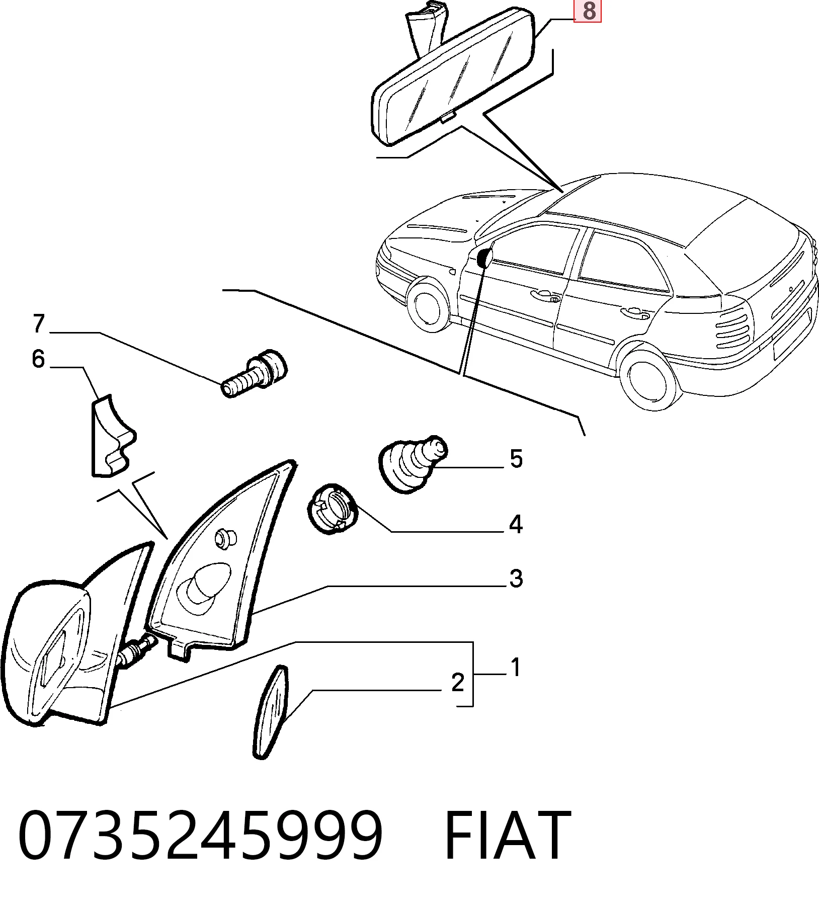 Дзеркало заднього виду в салоні Nissan/Infiniti 735245999 ціна, від 12.84 USD