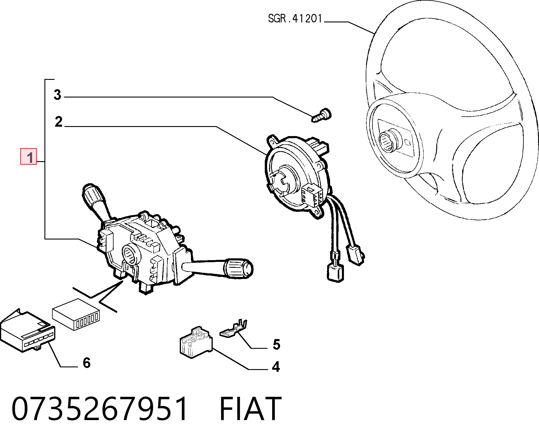 Перемикачі Fiat Punto II хетчбек (188) (1999 - 2012) ціна, від 177.91 USD