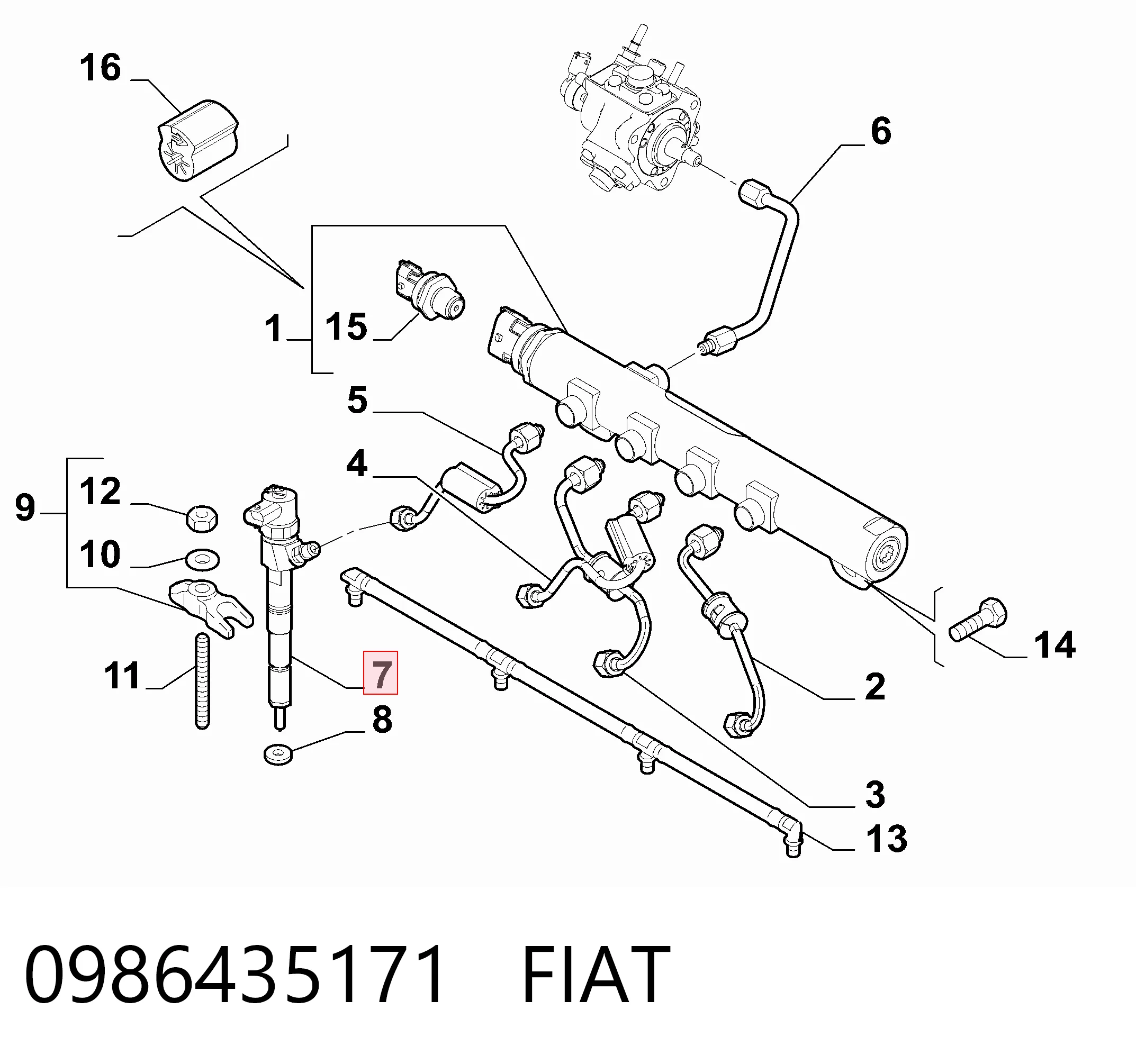 Паливні форсунки 986435171 Bosch