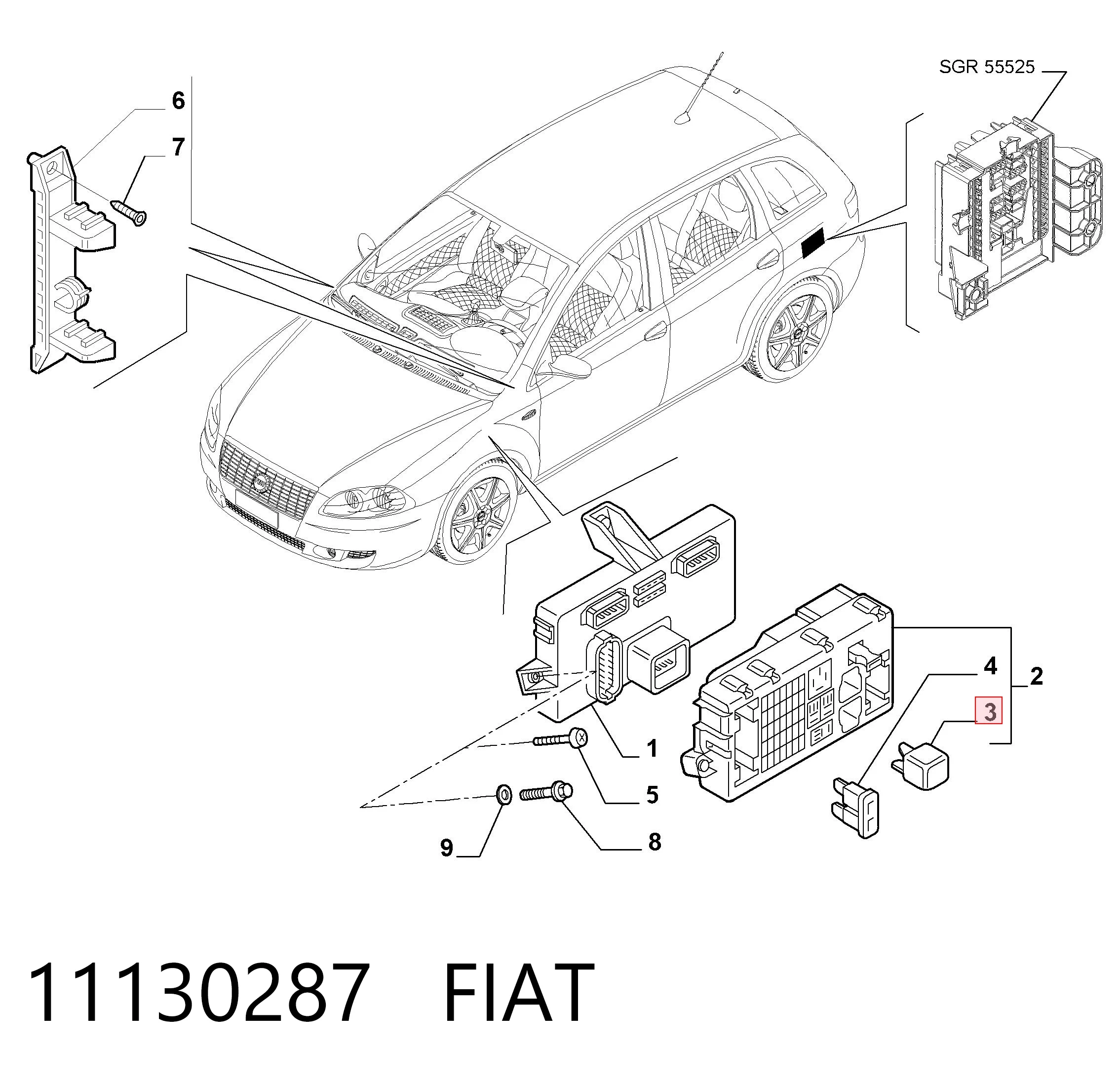 11130287 Fiat/Alfa/Lancia Реле високого струму